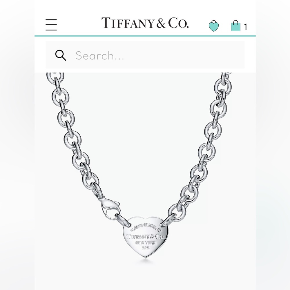Tiffany & Co. Return to Tiffany®
Heart Tag Chain Link Choker, EUC